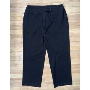 Eileen Fisher Black Ponte Tapered Pants Capsule Wardrobe Quite Luxury Women 1X